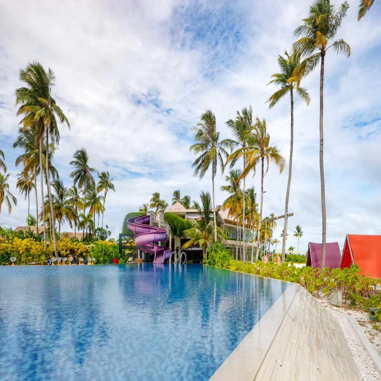 Pool at Hard Rock Hotel Maldives on Emboodhoo Lagoon, Maldives