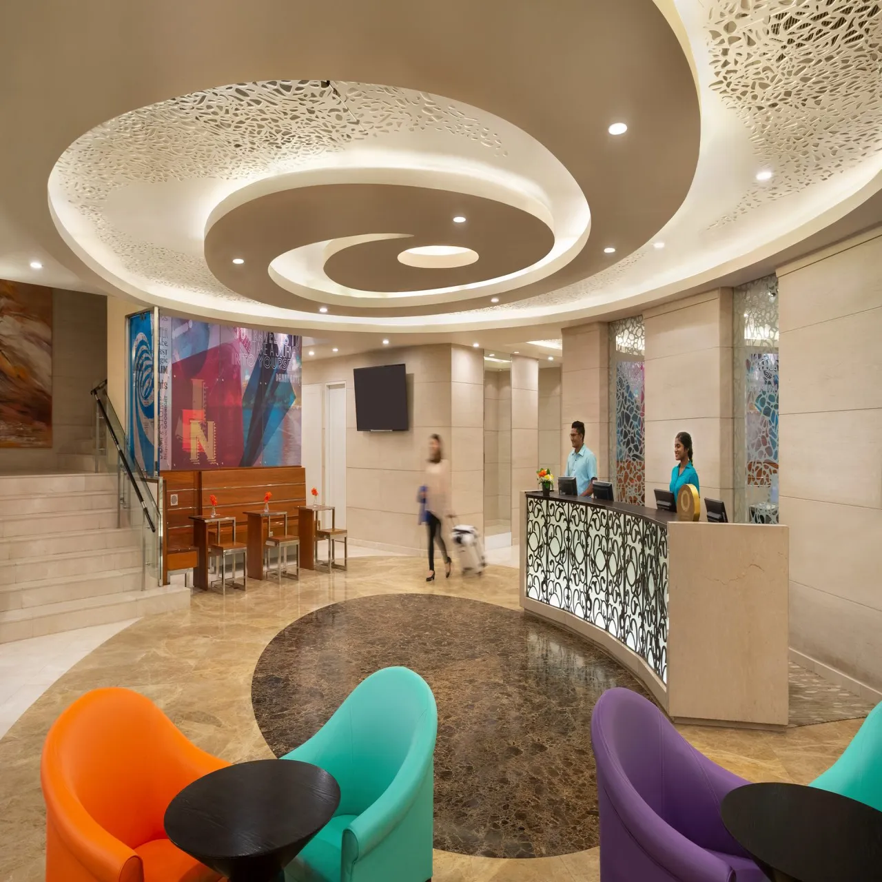 Lobby at Hotel Jen Malé by Shangri-La on Malé, Maldives