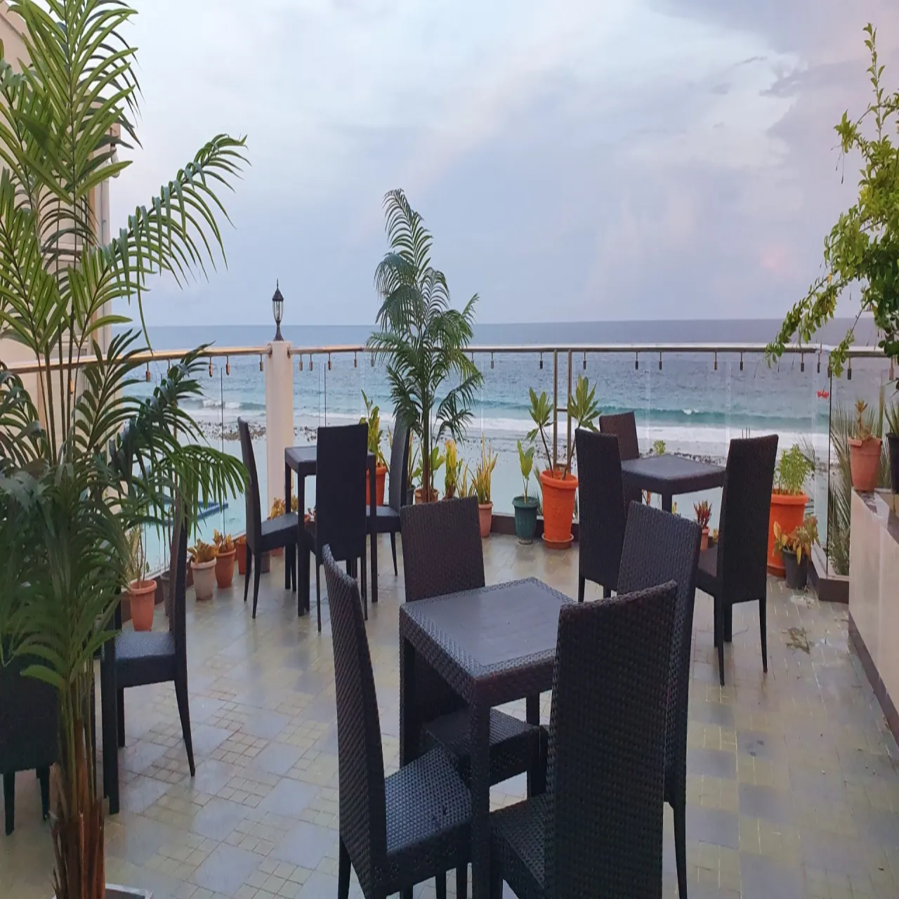 Beach at Huvan Beach Hotel on Hulhumalé, Maldives