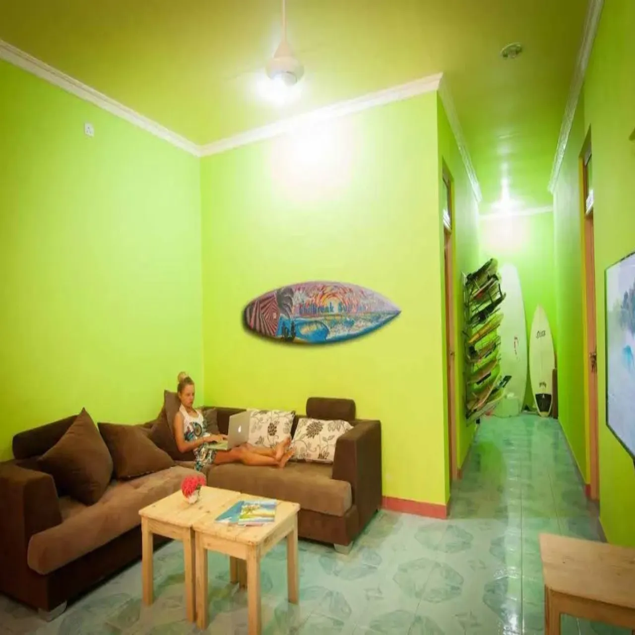 Hotel at Jailbreak Surf Inn on Himmafushi, Maldives