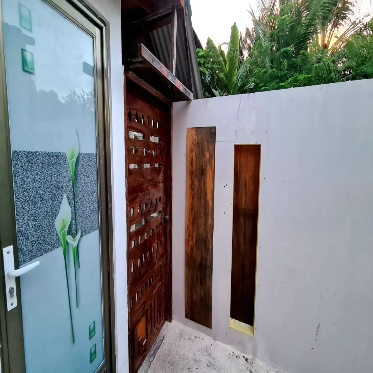 Entrance doorway at Jerry's Dive Lodge on Rasdhoo, Maldives