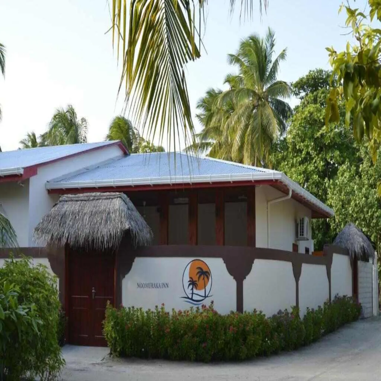Exterior of Noomuraka Inn on Omadhoo, Maldives