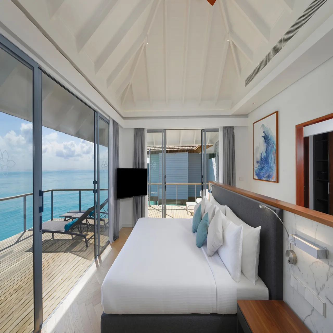 Room Over Water Villa at OUTRIGGER Maafushivaru on Maafushivaru, Maldives