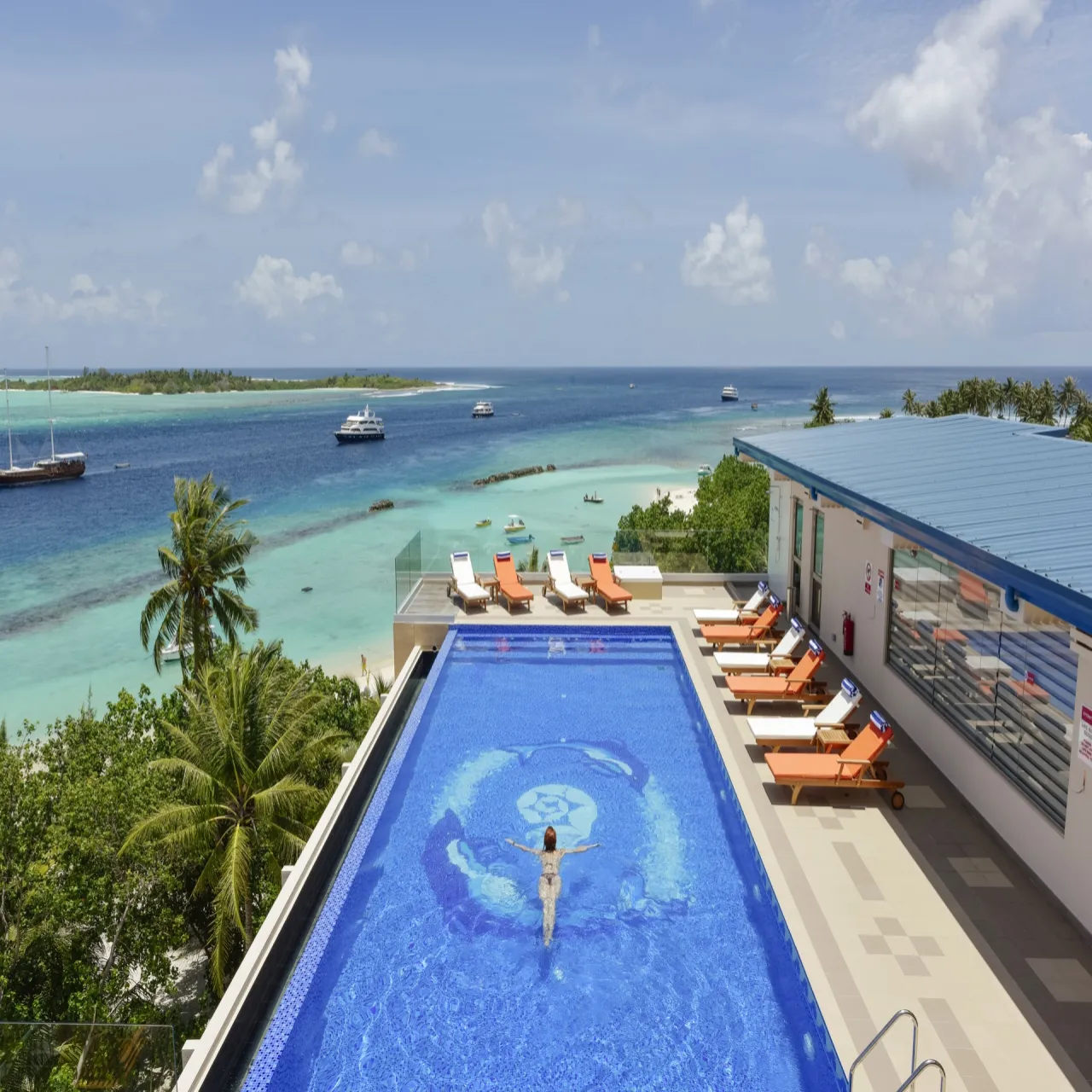 Pool at Season Paradise on Thulusdhoo, Maldives