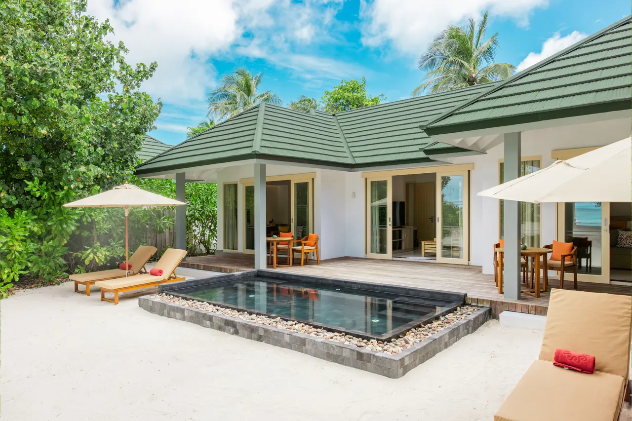 Two bedroom pool beach villa at Siyam World, Maldives