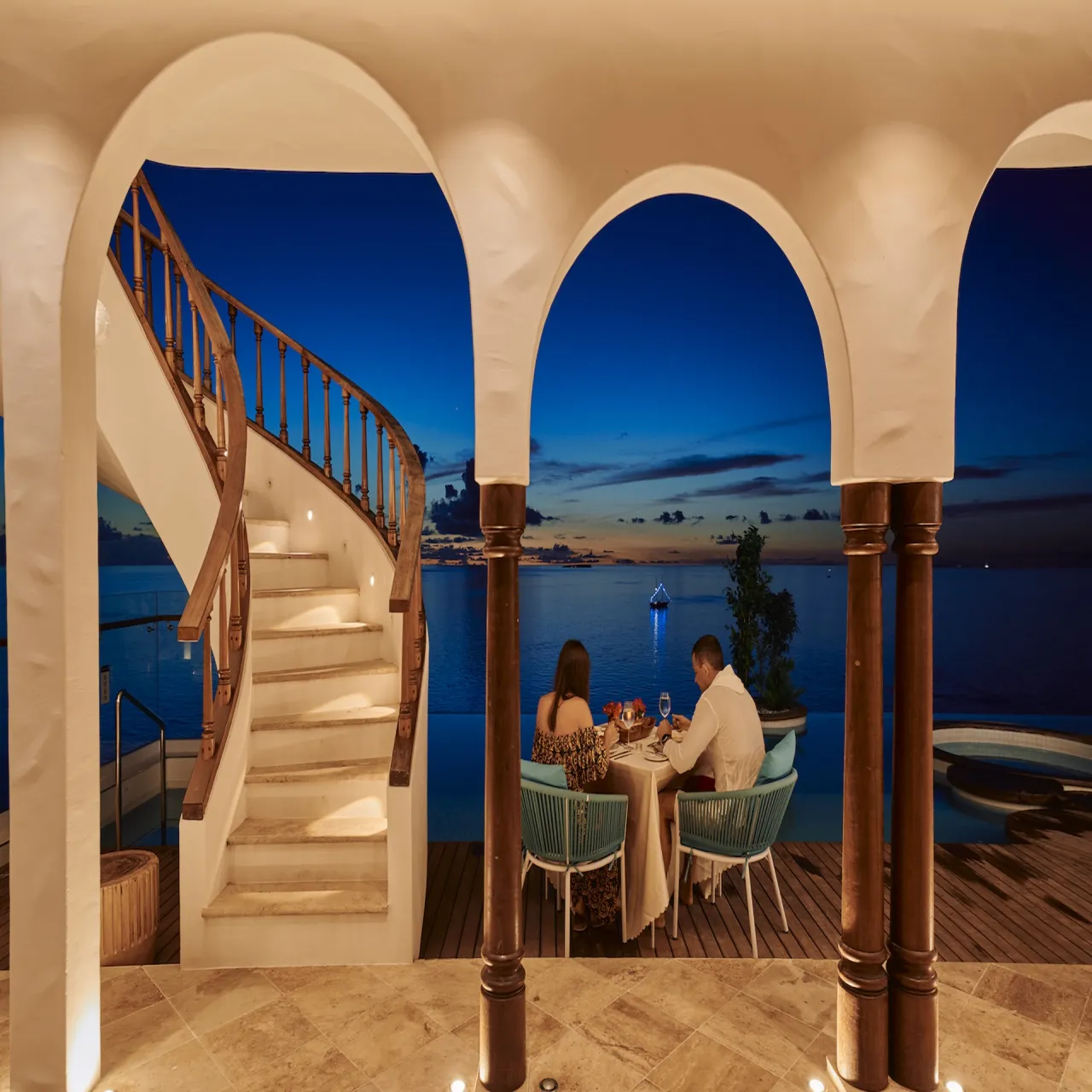 Dining at Stone Hotels Dhiffushi on Dhiffushi, Maldives