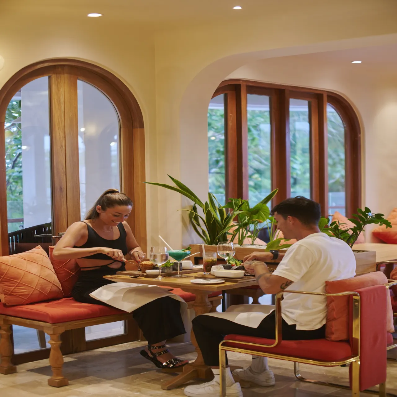Dining at Stone Hotels Dhiffushi on Dhiffushi, Maldives