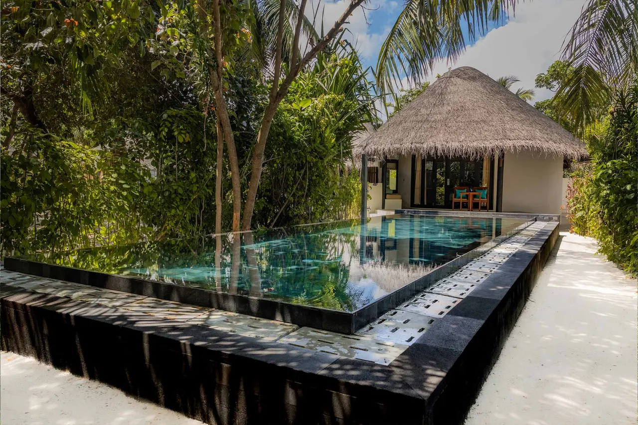 Beach villa pool at Sun Siyam Iru Fushi, Maldives