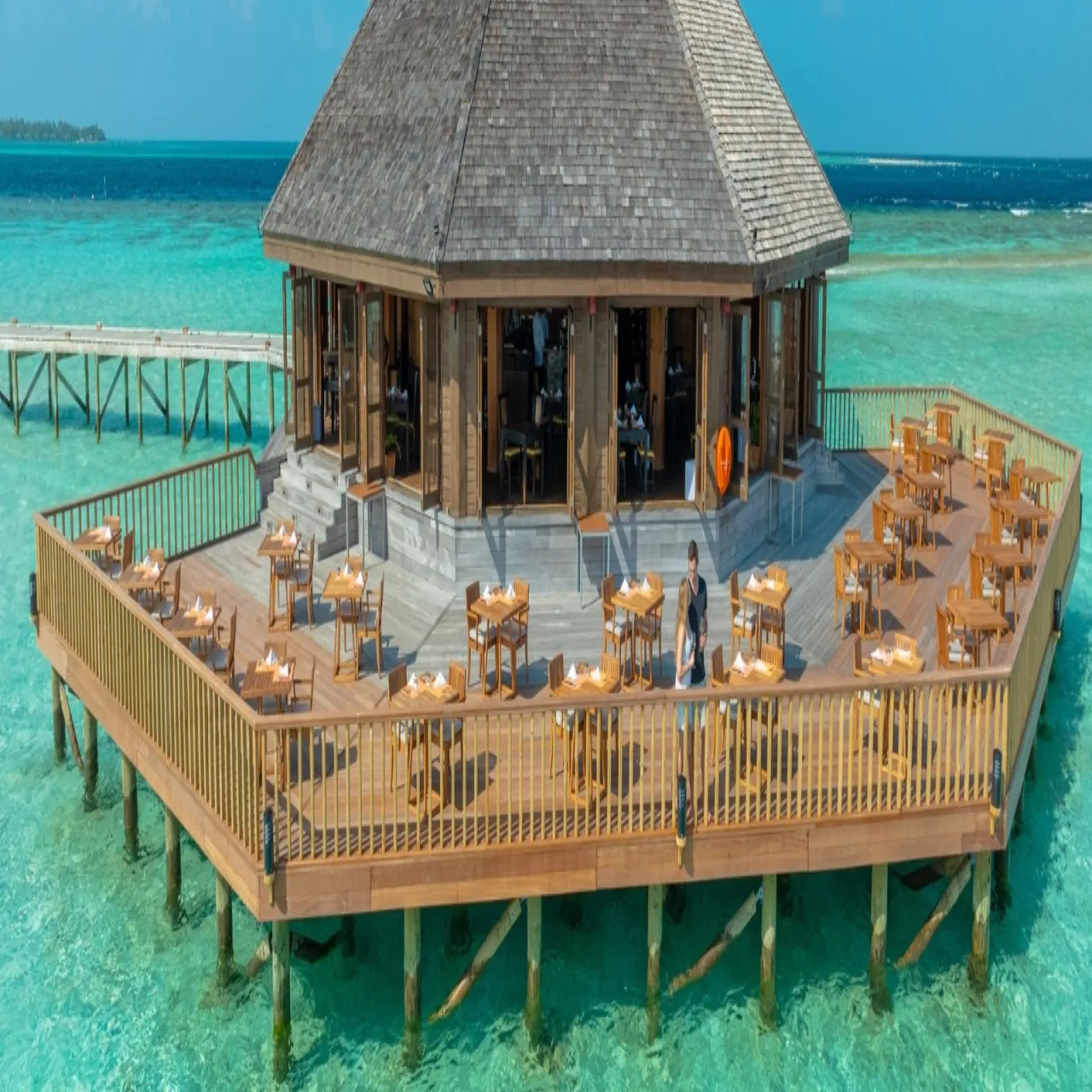 Dining at Vilamendhoo Island Resort & Spa on Vilamendhoo, Maldives